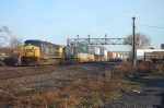 An eastbound stack train heads east at CP175.